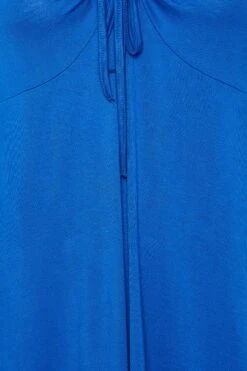 LIMITED COLLECTION Curve Cobalt Blue Tie Neck Top -Luna Looks Zone c10b6132 6ce5 41 215727 Z