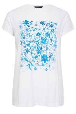 LIMITED COLLECTION Curve White Floral Graphic T-Shirt -Luna Looks Zone c1f87522 0739 4c 215808 XR