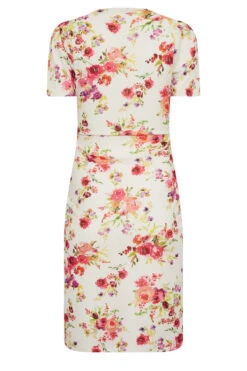 YOURS PETITE Curve White Floral Wrap Midi Dress -Luna Looks Zone c265f95d b80b 48 174482 Y