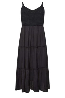 LIMITED COLLECTION Curve Black Crochet Tiered Midaxi Dress -Luna Looks Zone c3c866e8 8b96 47 215581 X