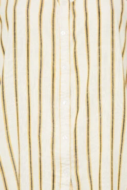 YOURS Curve Ivory White Stripe Print Button Through Shirt -Luna Looks Zone c43bb606 b46b 4e 330033 Z