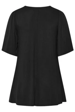 YOURS Curve Black Pleat Angel Sleeve Swing Top -Luna Looks Zone c4d86772 f0aa 42 320315 Y