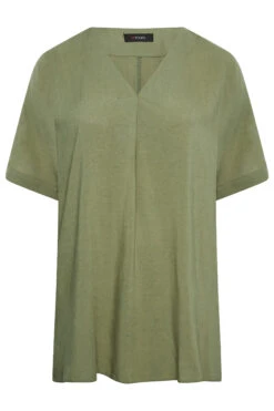 YOURS Curve Khaki Green Marl V-Neck Top 10 YOURS Curve Khaki Green Marl V-Neck Top -Luna Looks Zone c5ee86a5 3f3a 45 174269 X