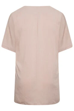 YOURS Curve Pink Marl V-Neck Top -Luna Looks Zone c7182df0 635b 40 174268 Y