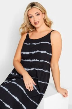 YOURS Curve Black Tie Dye Print Tiered Maxi Sundress -Luna Looks Zone c732c652 38c2 4a 137358 D