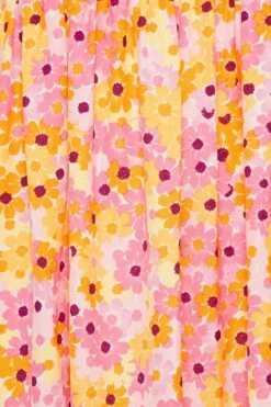 YOURS Curve Pink Floral Print Shirred Midi Dress -Luna Looks Zone c750429d 0ea8 43 137321 Z