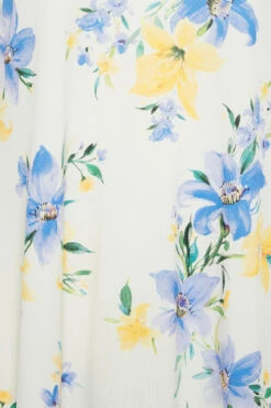 YOURS LONDON Curve White Floral Print Cold Shoulder Top -Luna Looks Zone c763de2e 0711 42 162115 Z