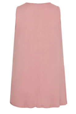 LIMITED COLLECTION Curve Pink Broderie Anglaise Insert Vest Top -Luna Looks Zone c7ad20df b800 41 215696 Y