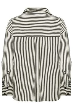 YOURS PETITE Curve Black & Cream Stripe Shirt -Luna Looks Zone c7da4f94 3b06 43 174563 Y