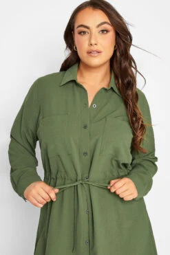 YOURS Curve Green Utility Tunic Shirt -Luna Looks Zone c81c4101 c780 4c 131730 D