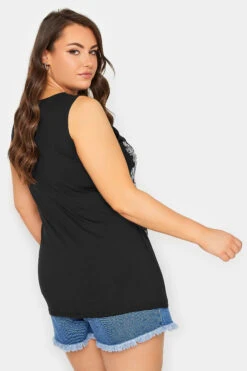 YOURS Curve Black Leopard Print Sequin Vest Top 11 YOURS Curve Black Leopard Print Sequin Vest Top -Luna Looks Zone c82678de 9ed6 41 302092 C