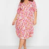 LIMITED COLLECTION Curve Purple Floral Wrap Midaxi Dress