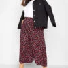 YOURS Curve Red Floral Midaxi Culottes