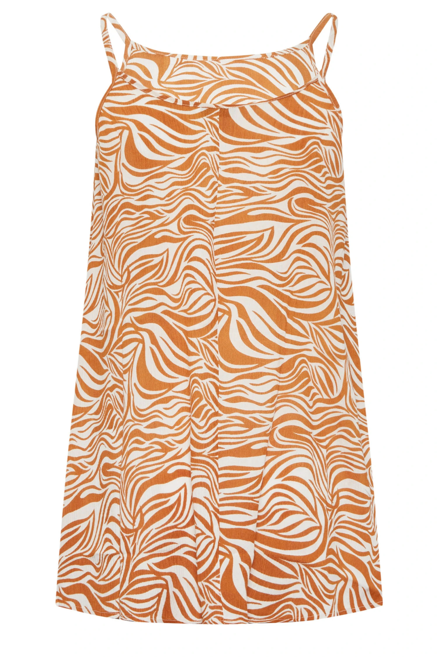 YOURS Curve Orange Zebra Print Swing Cami Top 1 YOURS Curve Orange Zebra Print Swing Cami Top