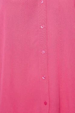 YOURS Curve Hot Pink Dipped Hem Sleeveless Blouse -Luna Looks Zone ca6284ff 888b 42 330015 Z