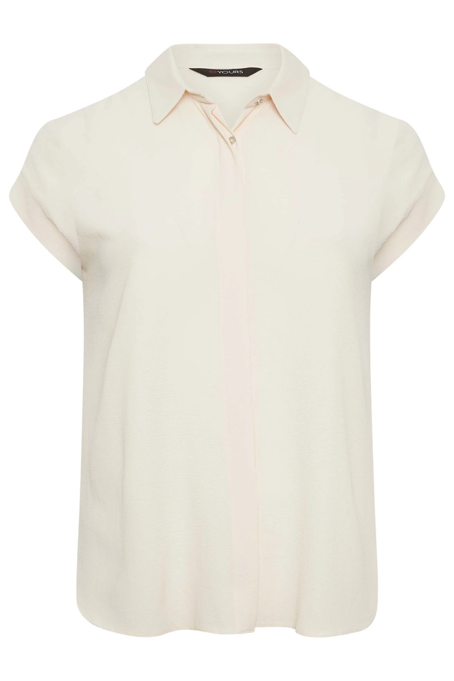 YOURS Curve Cream Collared Shirt 5 YOURS Curve Cream Collared Shirt - Image 5