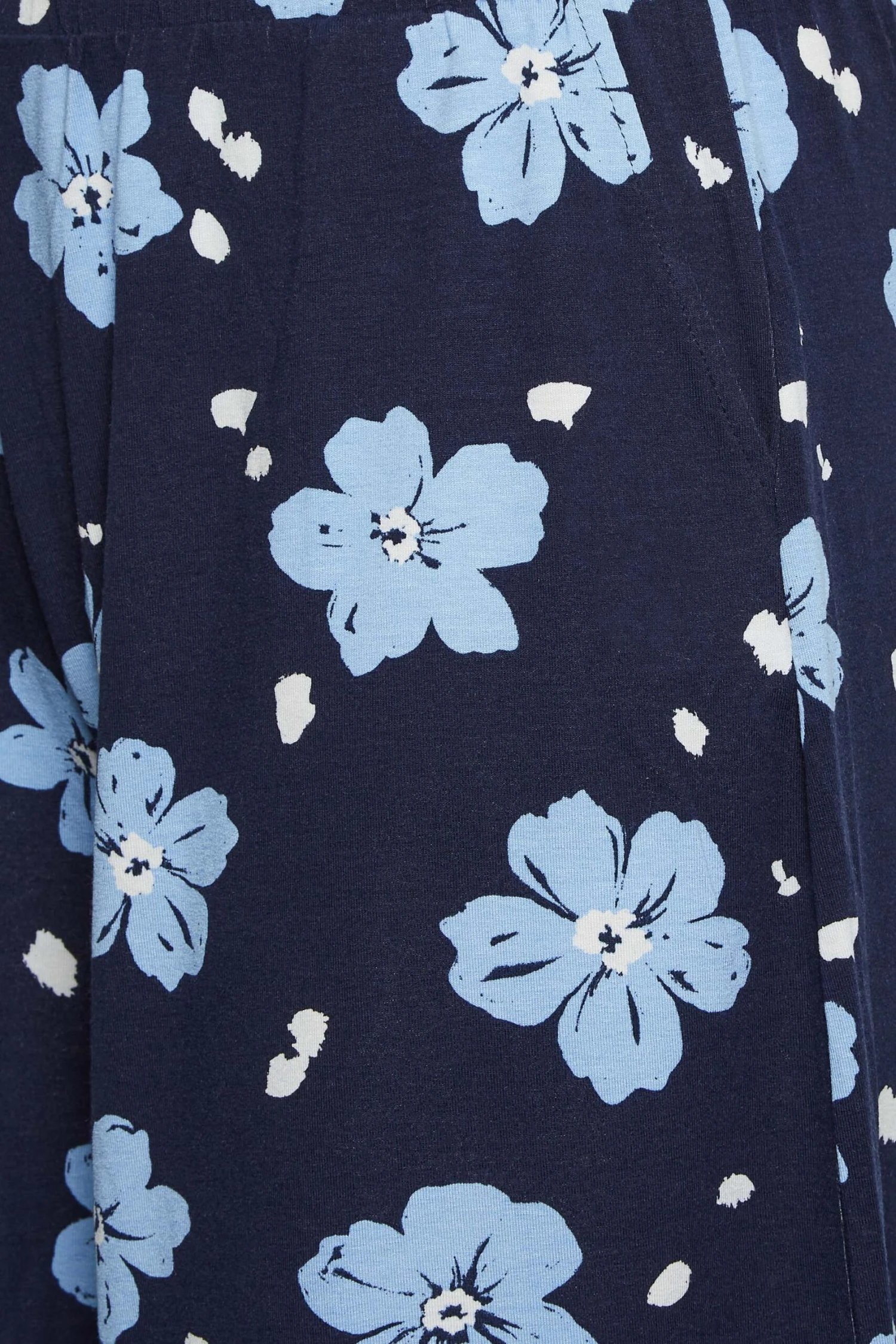 YOURS Curve Navy Blue Floral Print Jersey Shorts 3 YOURS Curve Navy Blue Floral Print Jersey Shorts - Image 3