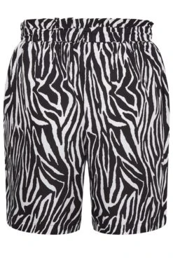 YOURS Curve Black Zebra Print Paperbag Waist Shorts -Luna Looks Zone cbdae025 546a 42 144802 Y