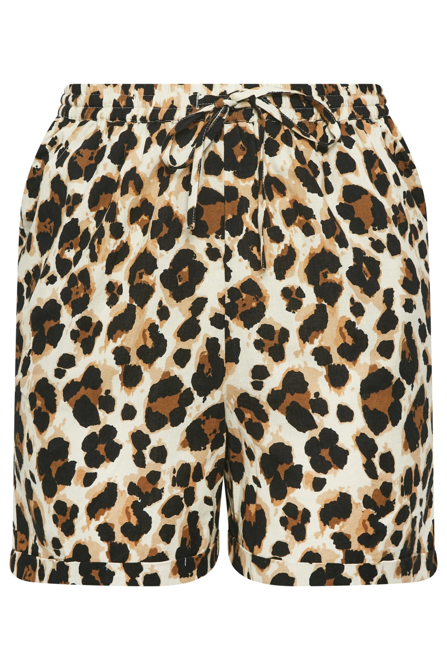 LIMITED COLLECTION Curve Brown Leopard Print Shorts 5 LIMITED COLLECTION Curve Brown Leopard Print Shorts - Image 5