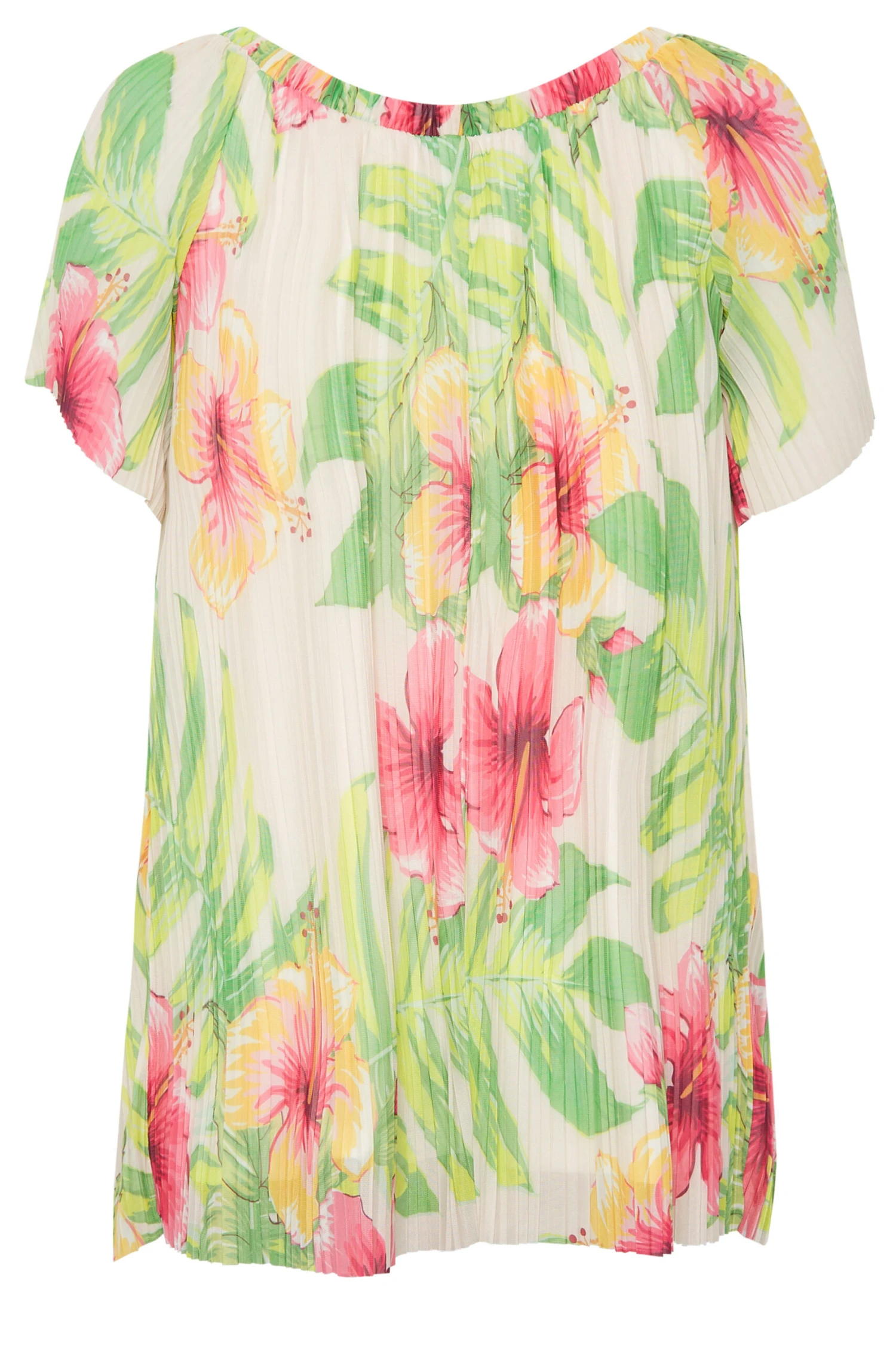 YOURS Curve White Floral Double Layer Mesh Top 6 YOURS Curve White Floral Double Layer Mesh Top - Image 6