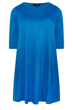 YOURS Curve Cobalt Blue Drape Pocket Dress -Luna Looks Zone cdf9a1c7 1e82 4e 301911 X