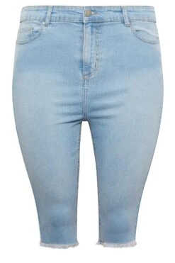 YOURS Curve Light Blue AVA Shorts -Luna Looks Zone cf561c5f e35e 46 144696 X