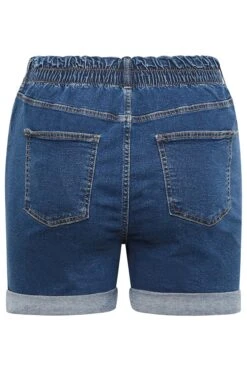 YOURS Curve Light Dark Blue Ripped Elasticated Waist Denim Shorts 9 YOURS Curve Light Dark Blue Ripped Elasticated Waist Denim Shorts -Luna Looks Zone cfde32a9 8afd 46 144724 Y