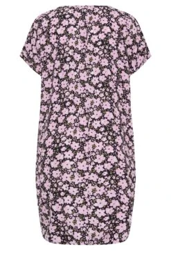 YOURS Curve Black Floral Print Shift Dress -Luna Looks Zone d182e3b6 2085 4e 137525 Y