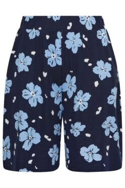YOURS Curve Navy Blue Floral Print Jersey Shorts 8 YOURS Curve Navy Blue Floral Print Jersey Shorts -Luna Looks Zone d1e611e0 3a2b 47 144770 X