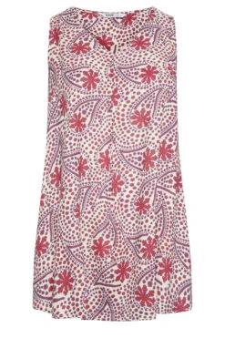 YOURS Curve Red Floral Paisley Print Swing Top 10 YOURS Curve Red Floral Paisley Print Swing Top -Luna Looks Zone d2760fb7 460a 42 131996 X