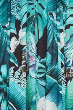 YOURS Curve Black & Blue Leaf Print Wrap Neck Dress 9 YOURS Curve Black & Blue Leaf Print Wrap Neck Dress -Luna Looks Zone d281a2b3 8082 49 302293 Z