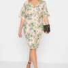 YOURS PETITE Curve Blush Pink Floral Print Wrap Dress