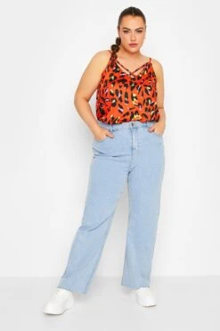 LIMITED COLLECTION Curve Red Leopard Print Strappy Cami Top