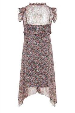 YOURS Curve Black Floral Hanky Hem Dress -Luna Looks Zone d38391b0 d832 4d 174009 Y