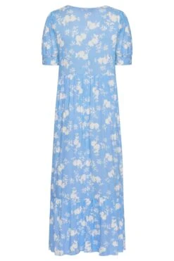 YOURS Curve Blue Floral V-Neck Maxi Dress -Luna Looks Zone d491f4aa 7ddc 47 137202 Y