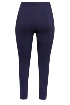 YOURS Curve Navy Blue Stretch Bengaline Slim Leg Trousers -Luna Looks Zone d558ca2a a05b 44 143341 Y