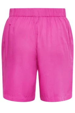 YOURS Curve Bright Pink Woven Shorts -Luna Looks Zone d6651994 9787 4c 144799 Y