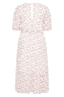 YOURS LONDON Curve White Ditsy Smock Maxi Dress -Luna Looks Zone d7c8cc1f 7a19 4f 161124 BK