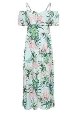 YOURS LONDON Curve Blue Tropical Print Maxi Dress -Luna Looks Zone d7fb8fd0 6fa5 4f 162205 X