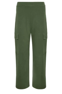 YOURS PETITE Curve Khaki Green Wide Leg Cargo Trousers -Luna Looks Zone d8cdb67d c4e4 4a 174448 X
