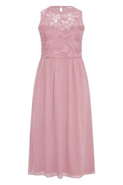 YOURS LONDON Curve Pink Lace Front Chiffon Maxi Dress 10 YOURS LONDON Curve Pink Lace Front Chiffon Maxi Dress -Luna Looks Zone da38d1b0 f271 4f 161004 F