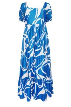 YOURS Curve Blue Swirl Print Maxi Dress -Luna Looks Zone dae8cfa9 4f78 46 137546 Y