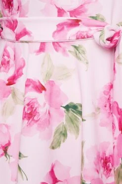 YOURS LONDON Curve Pink Floral Scoop Neck Peplum Top -Luna Looks Zone dba54938 c76d 4e 162112 Z