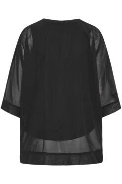 YOURS LONDON Curve Black Chiffon Cape Blouse -Luna Looks Zone dc33caaf d5cf 47 161241 Y