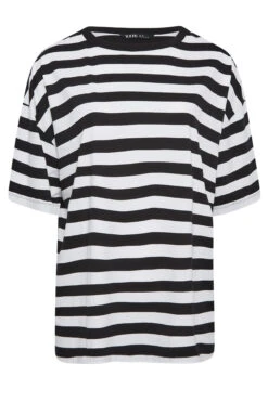 YOURS Curve Black Stripe Oversized Boxy T-Shirt -Luna Looks Zone dcb3b87d 7757 4c 320918 XR