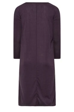 LIMITED COLLECTION Curve Purple Ribbed Dress -Luna Looks Zone dd37eb5b c6a2 42 215185 Y