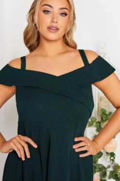 YOURS LONDON Curve Black Bardot High Low Midi Dress 8 YOURS LONDON Curve Black Bardot High Low Midi Dress -Luna Looks Zone dd457277 4610 4e 162086 d