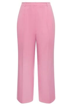 YOURS Curve Pink Wide Leg Trousers -Luna Looks Zone ddc04e42 c584 42 140062 X