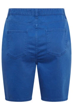 YOURS Curve Cobalt Blue Denim Dad Shorts 7 YOURS Curve Cobalt Blue Denim Dad Shorts -Luna Looks Zone de05651a 6104 40 144735 Y