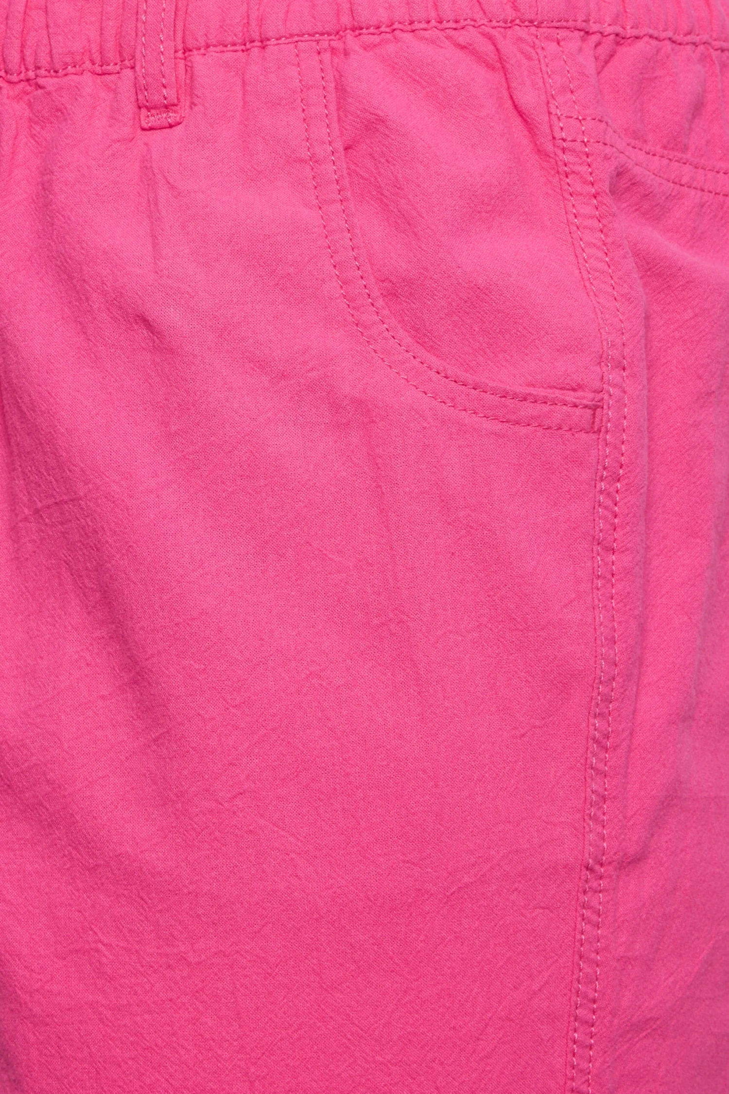 YOURS Curve Hot Pink Cotton Shorts 2 YOURS Curve Hot Pink Cotton Shorts - Image 2